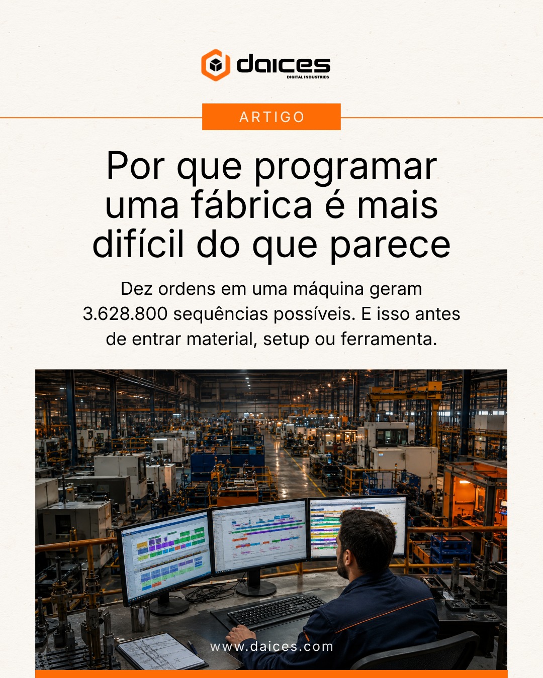Por que programar uma fábrica é difícil de verdade